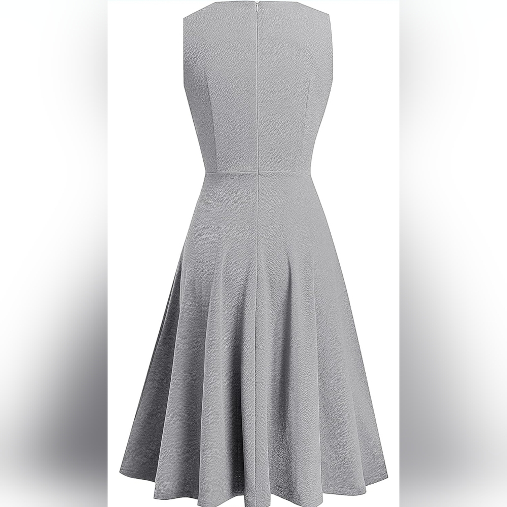 HOMEYEE Women's Cocktail A-Line Embroidery Casual Party Summer Wedding Guest